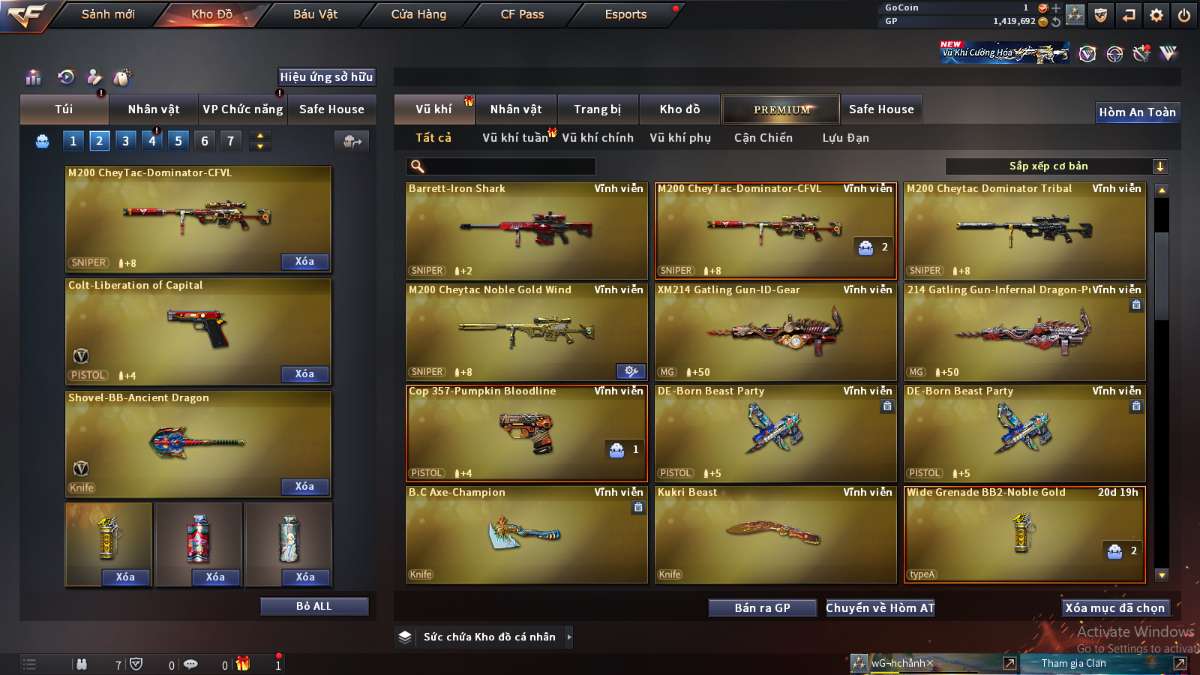 shop acc cf uy tin gia re